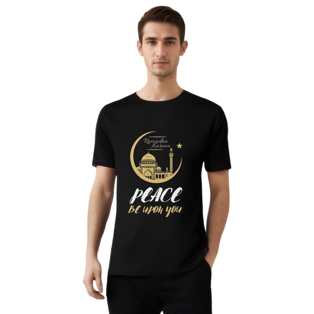 Ramadan Eid Al-Fitr Peace Upon You Festival Printed T-shirt